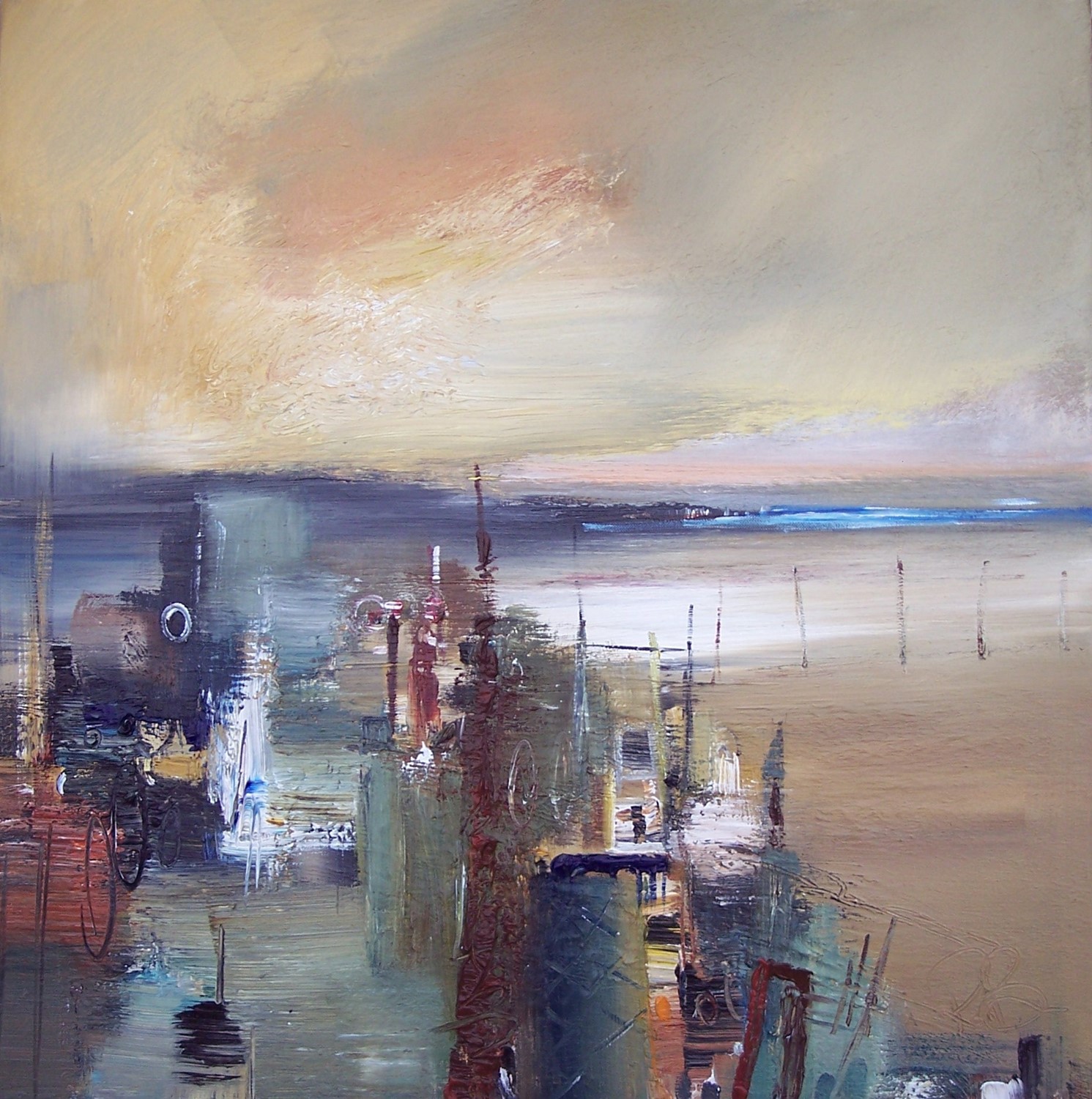 'Waiting at the Quay' by artist Rosanne Barr